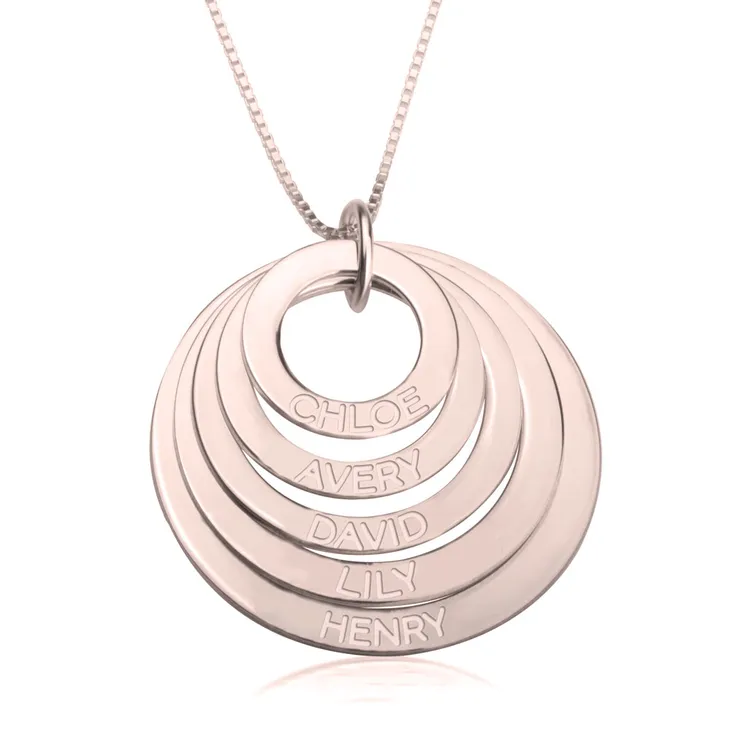 Engraved Mother Necklace - Rose Gold Plated