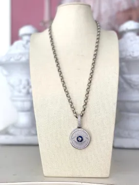 Evil Eye Protection Necklace - Silver