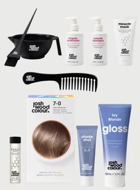 Expert Kit - 7.0 Perm kit, Miracle Shot, Icy Shade Shot, Icy Gloss x 1, Bowl & Brush, Miracle Mask, Comb, Shampoo, Conditioner