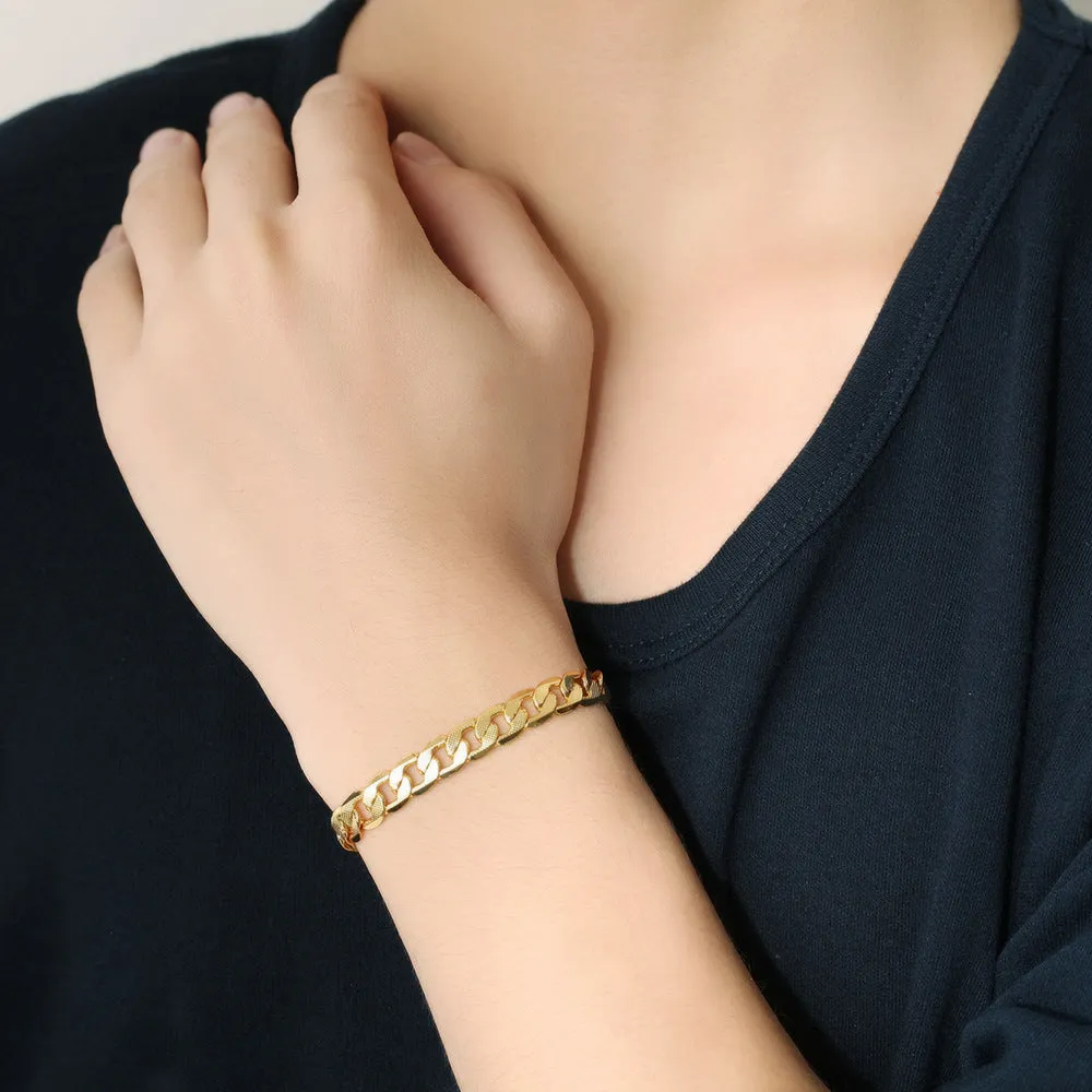 Fashion simple men's gold-plated bracelet