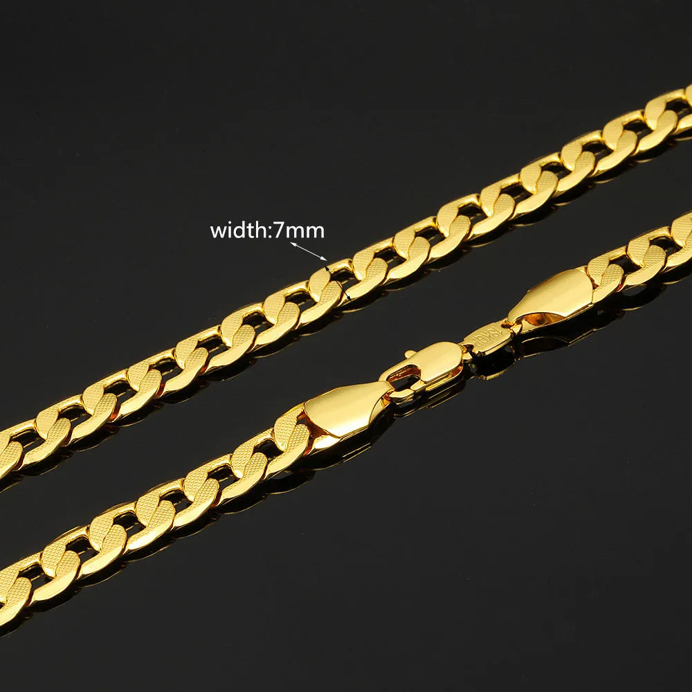 Fashion simple men's gold-plated bracelet