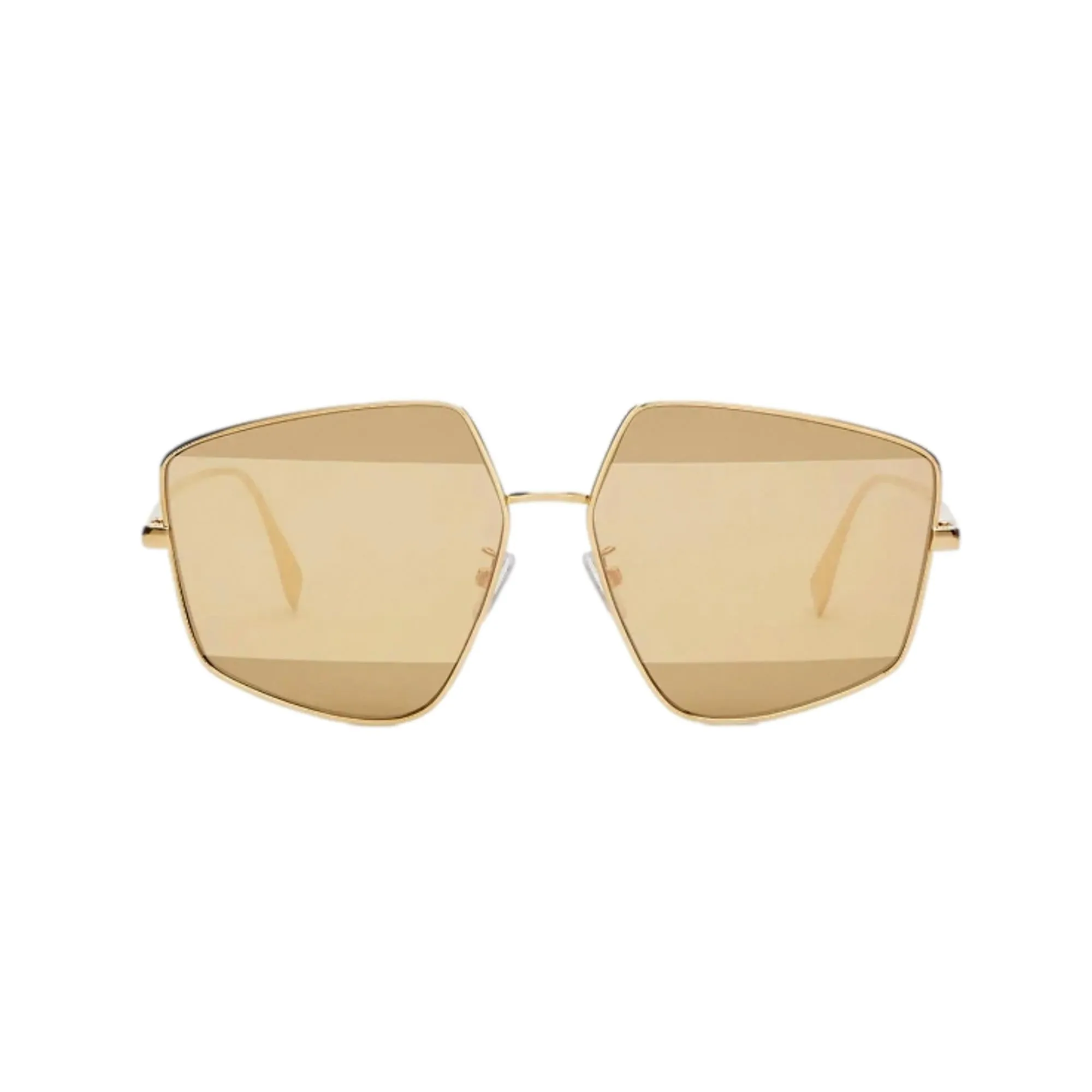 Fendi Stripes Gold Tint and Frame Metal Sunglasses