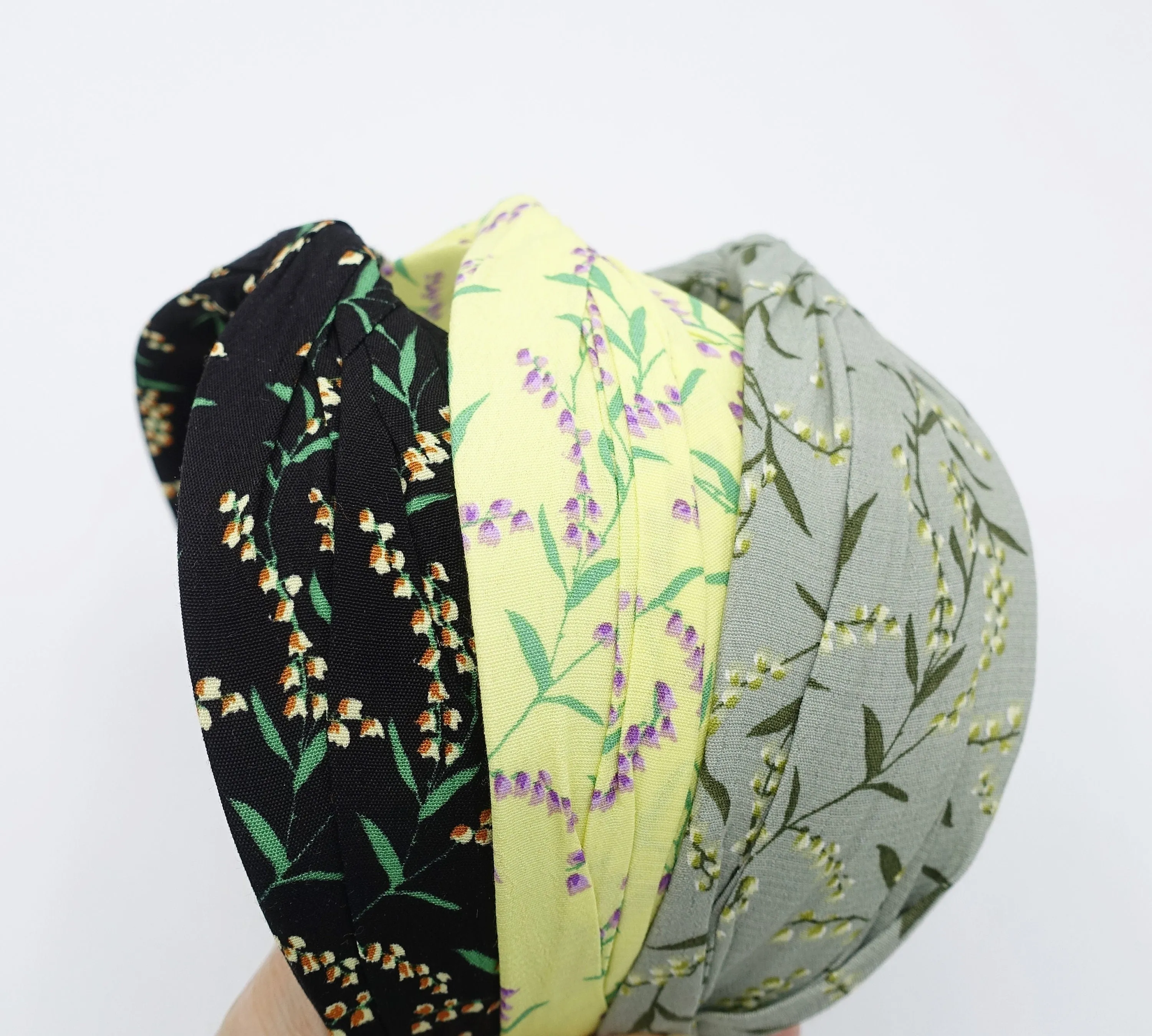 floral headband twist hairband plant print hair accessory for women