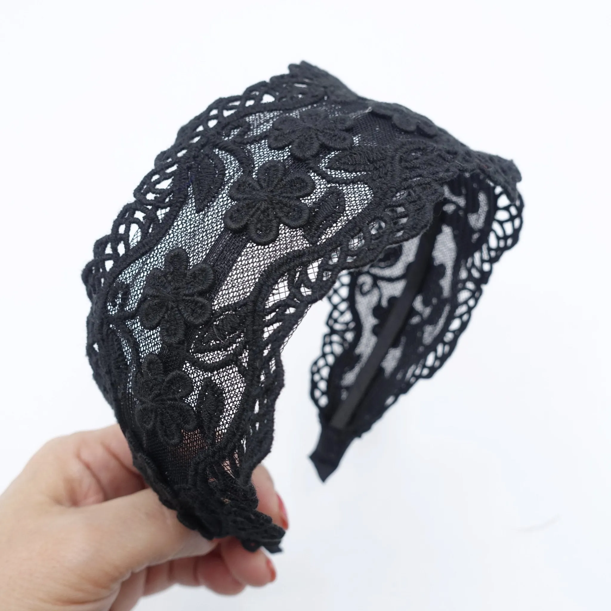 floral lace headband flat headband elegant women hair accessory