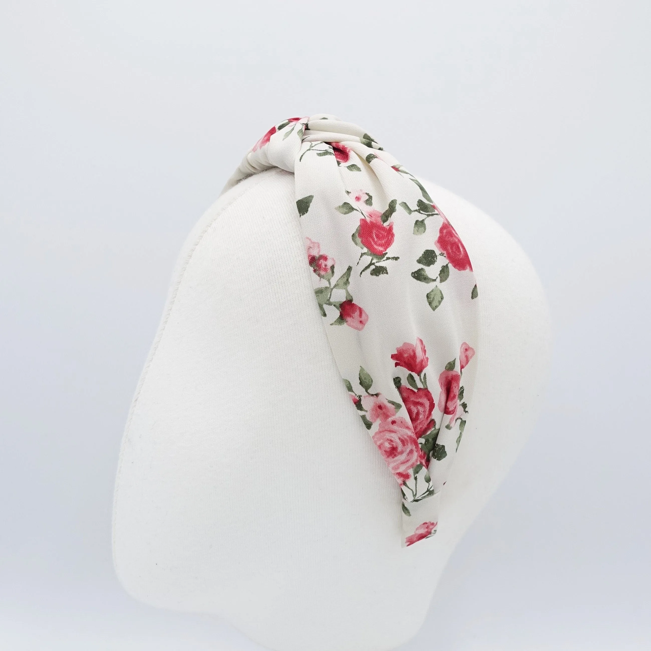 flower vine print knotted headband thin fabric hairband women hair accessory