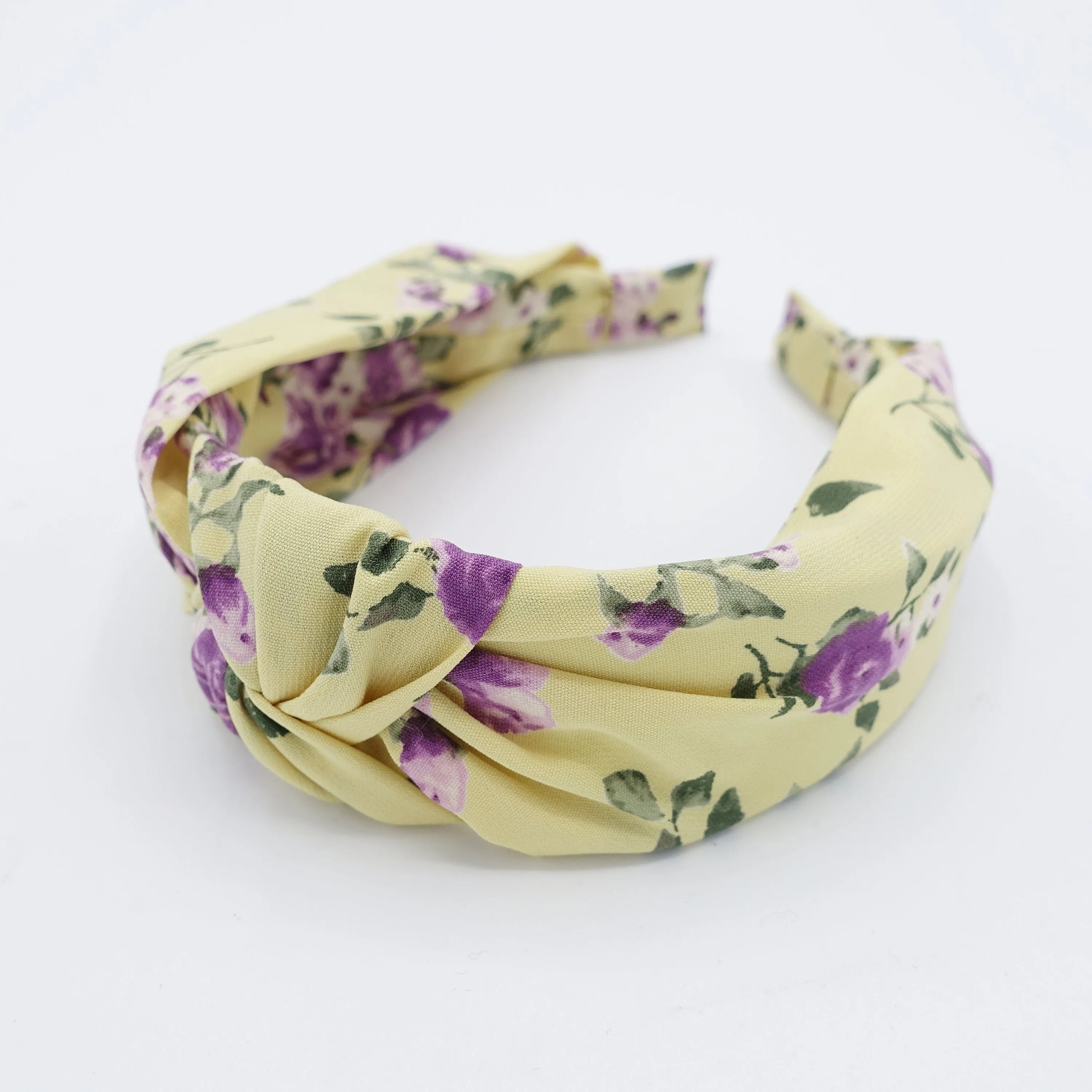 flower vine print knotted headband thin fabric hairband women hair accessory