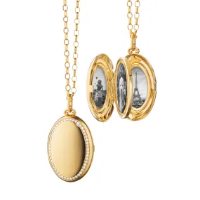 Four Image "Luxe" 18K Gold Locket Necklace