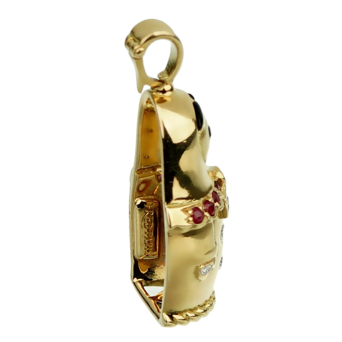 Fred of Paris Matryoshka Diamond Doll Gold Pendant Necklace