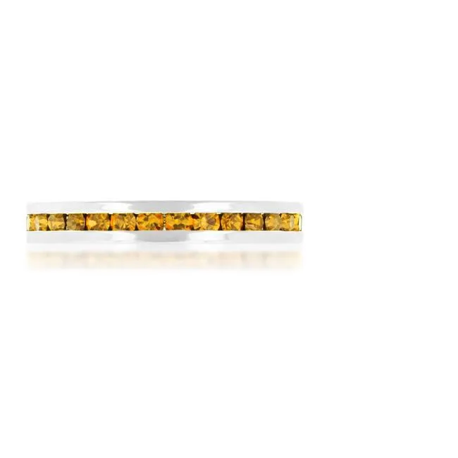 Gail Canary Yellow Eternity Stackable Wedding Ring | 1ct