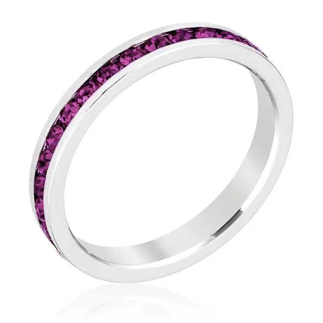 Gail Garnet Red Eternity Stackable Wedding Ring | 1ct