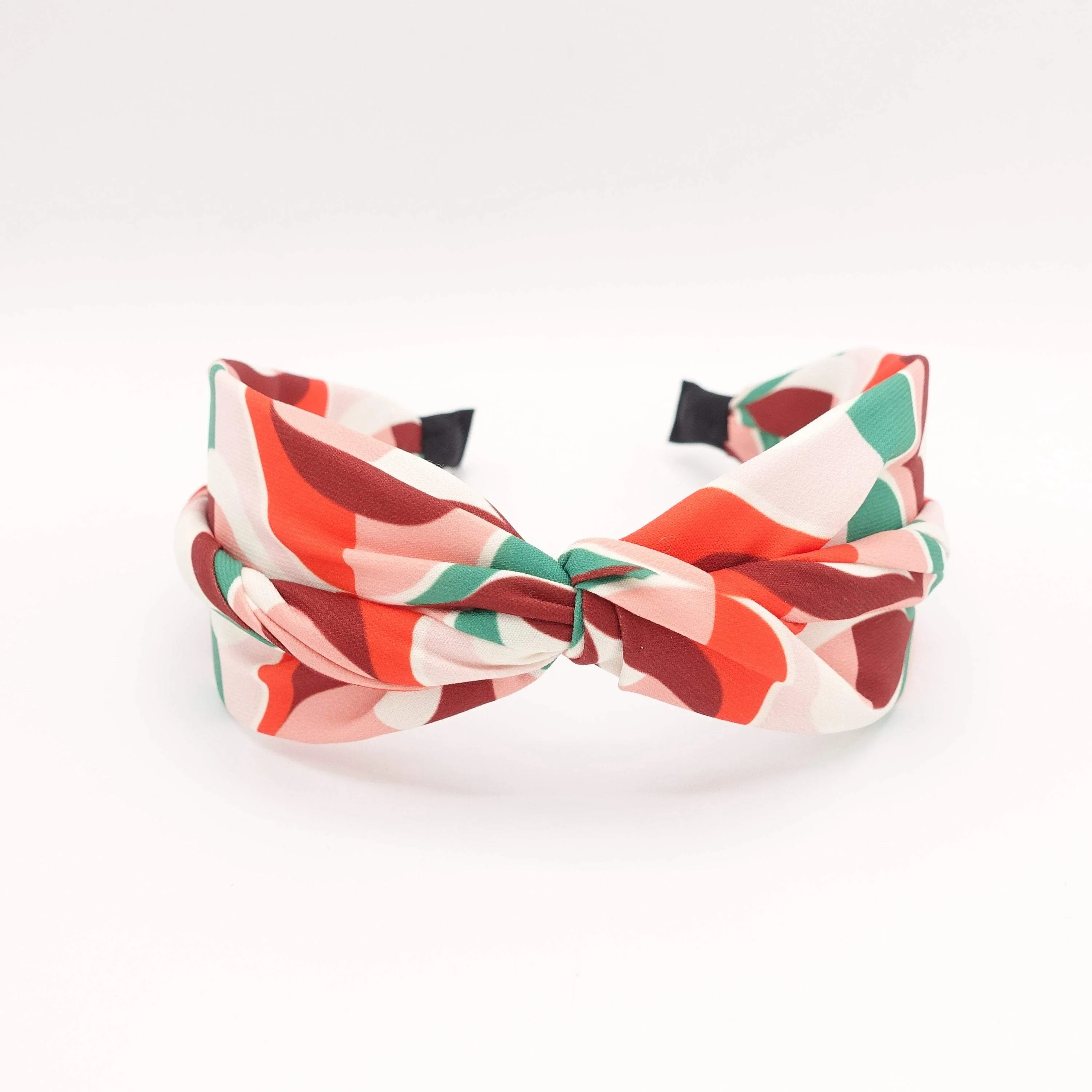 geometric color print cross headband stylish hair accessory for women