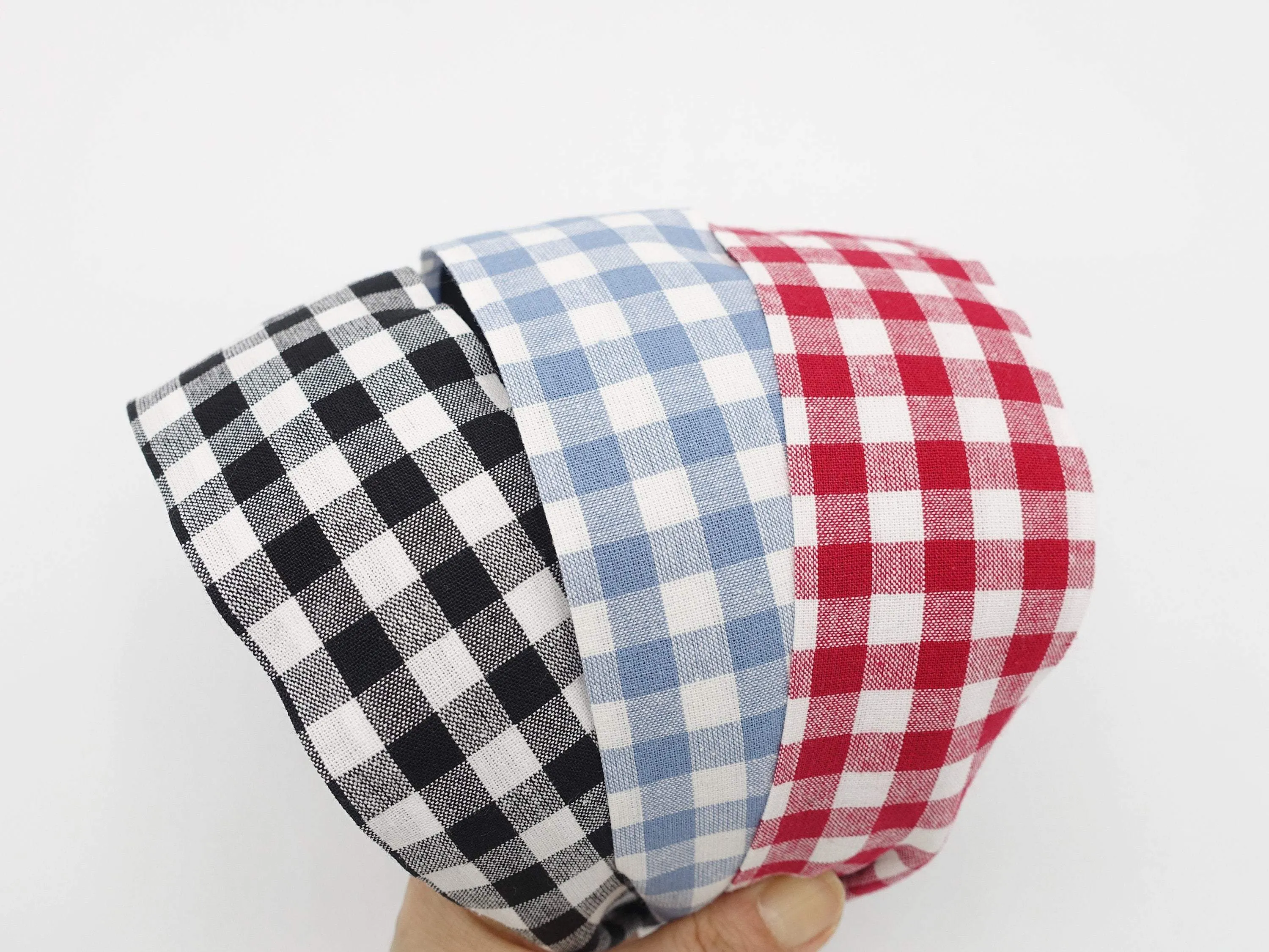 gingham headband plain hairband causal hair accessory for women