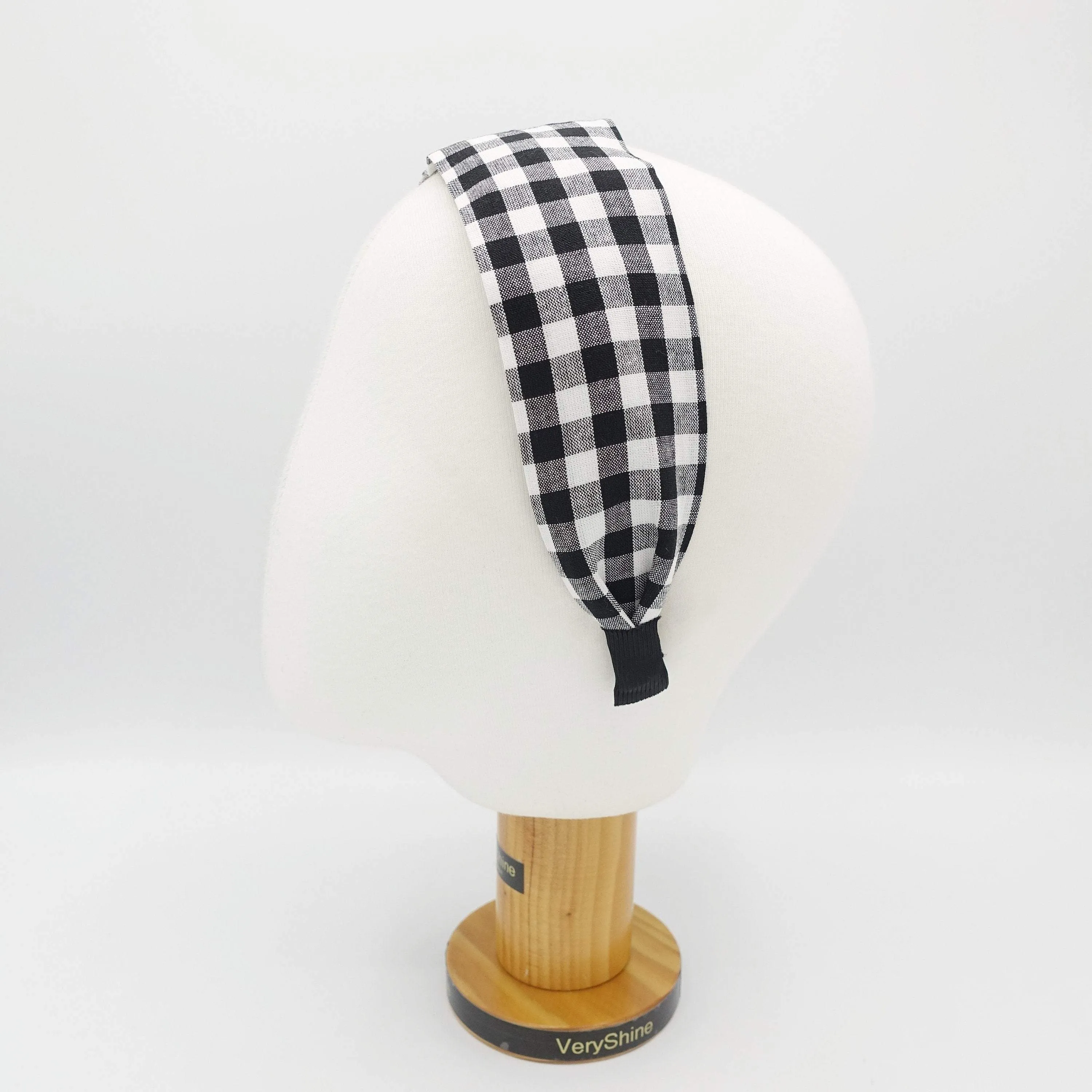 gingham headband plain hairband causal hair accessory for women