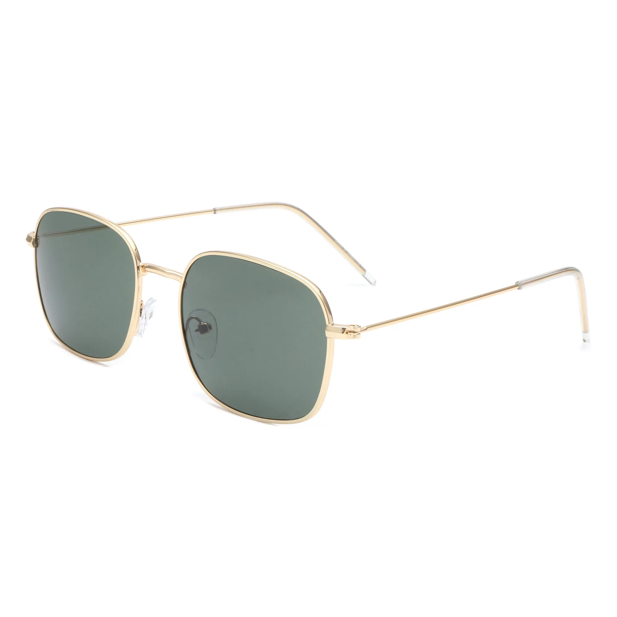 Gleam - Square Flat Top Tinted Retro Fashion Sunglasses