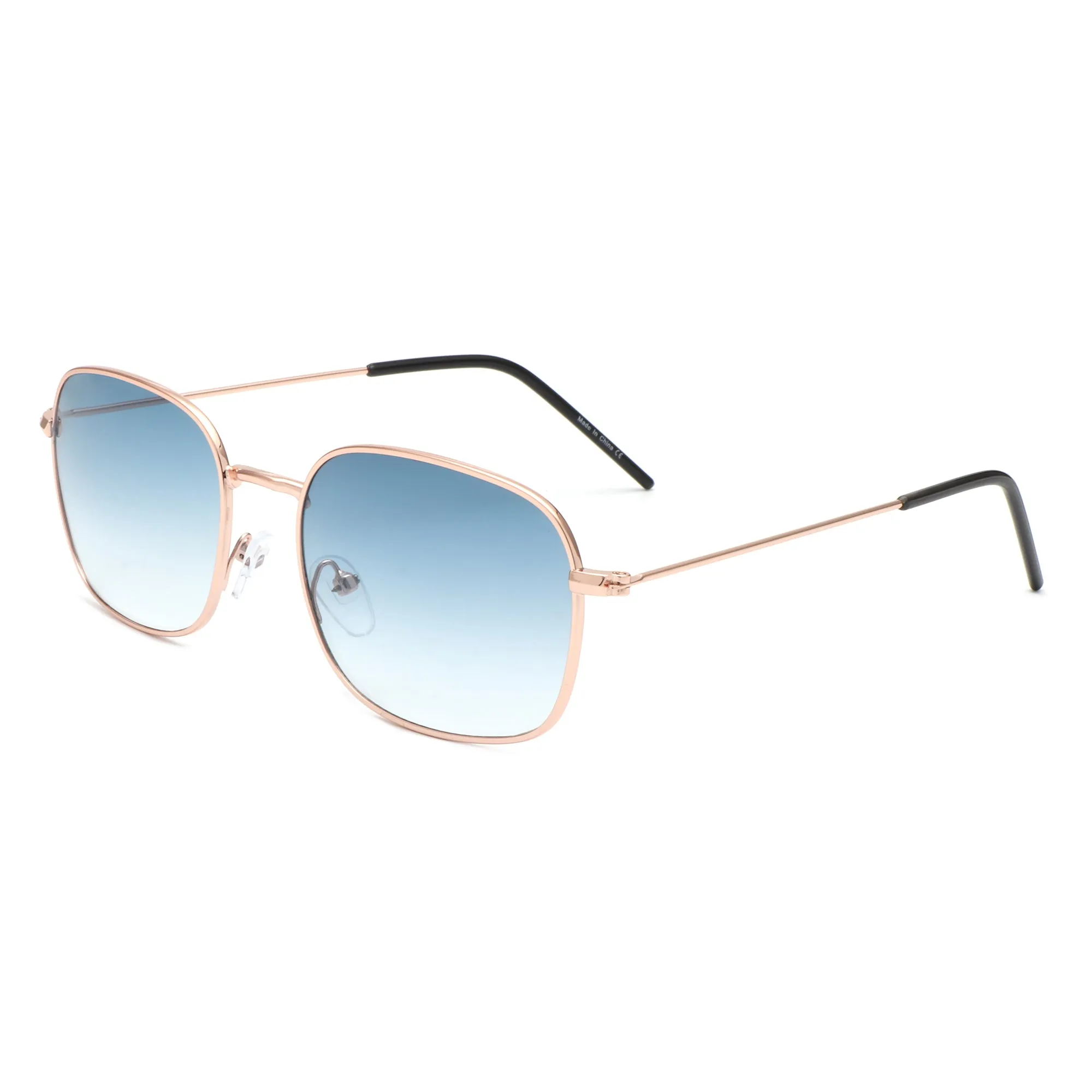 Gleam - Square Flat Top Tinted Retro Fashion Sunglasses