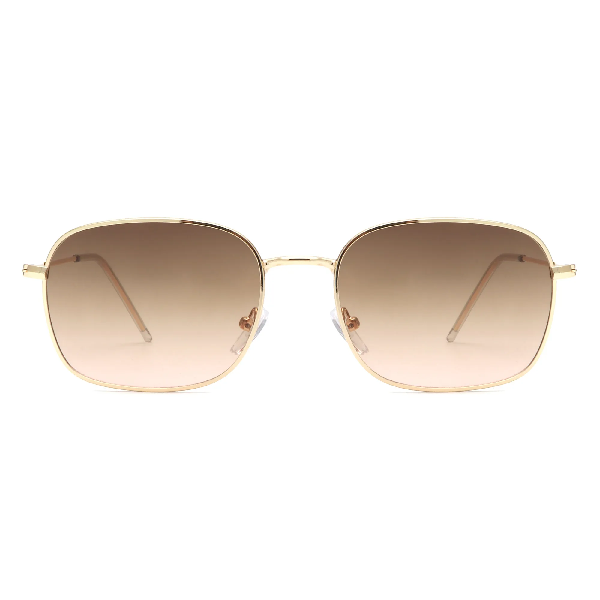 Gleam - Square Flat Top Tinted Retro Fashion Sunglasses