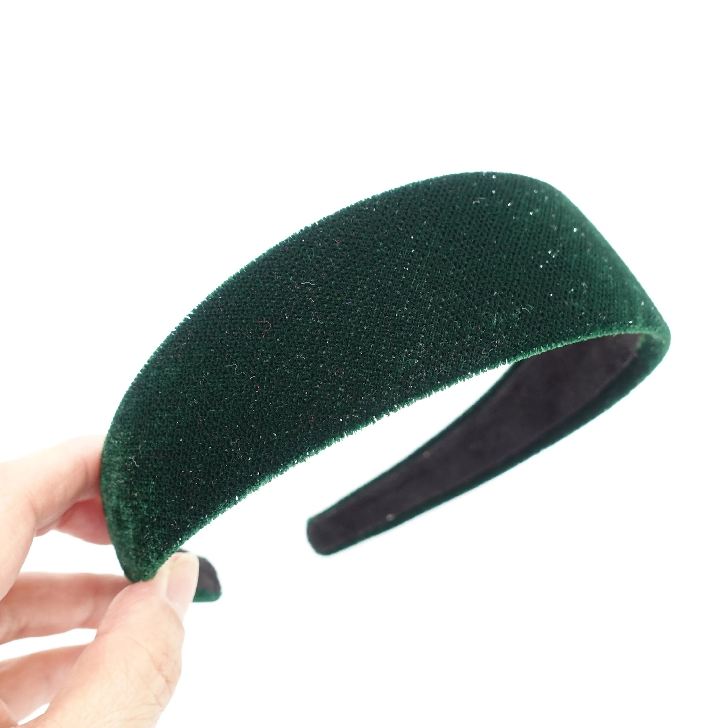 glittering velvet flat headband basic women hairband