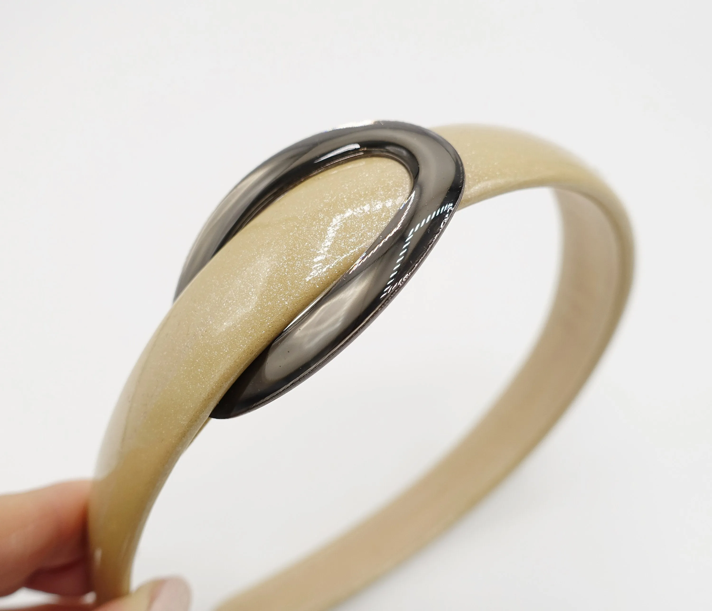 gloss coated medium fashion headband