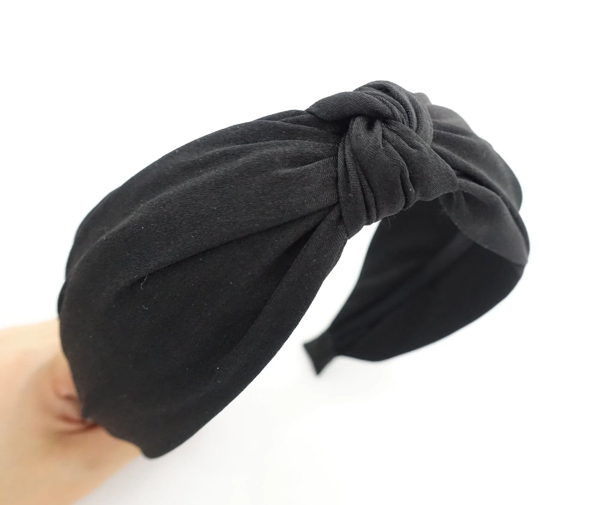 glossy satin knotted headband simple style hairband woman hair accessory