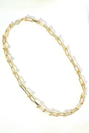 Gold Dipped Hardware Chain Link Necklace