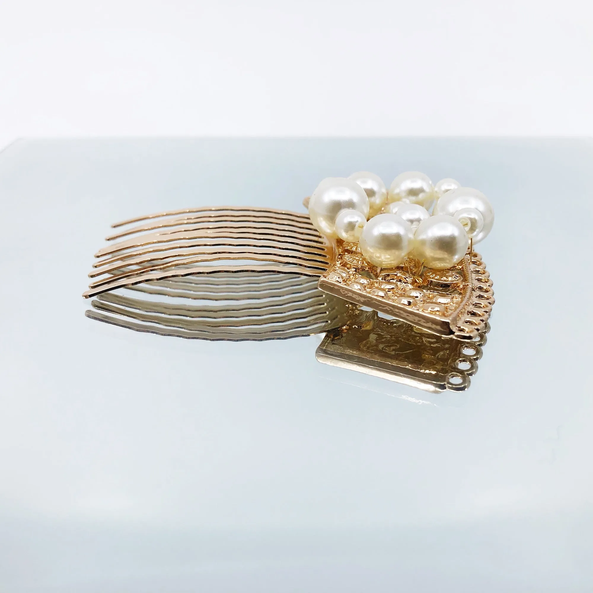 Gold Fan Hair Comb