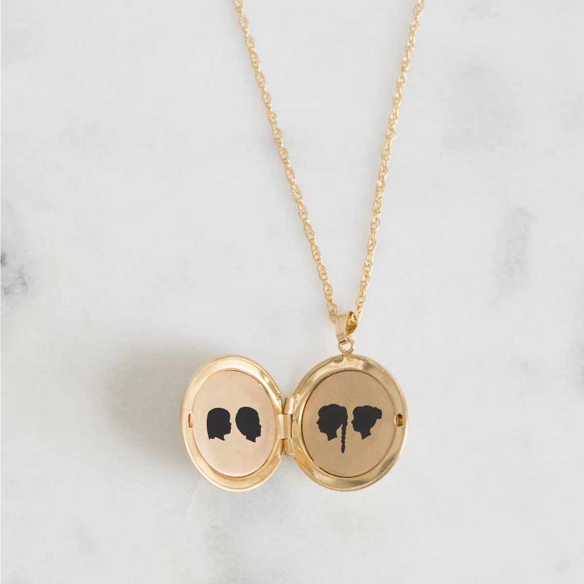 Gold Filled Medium Silhouette Locket