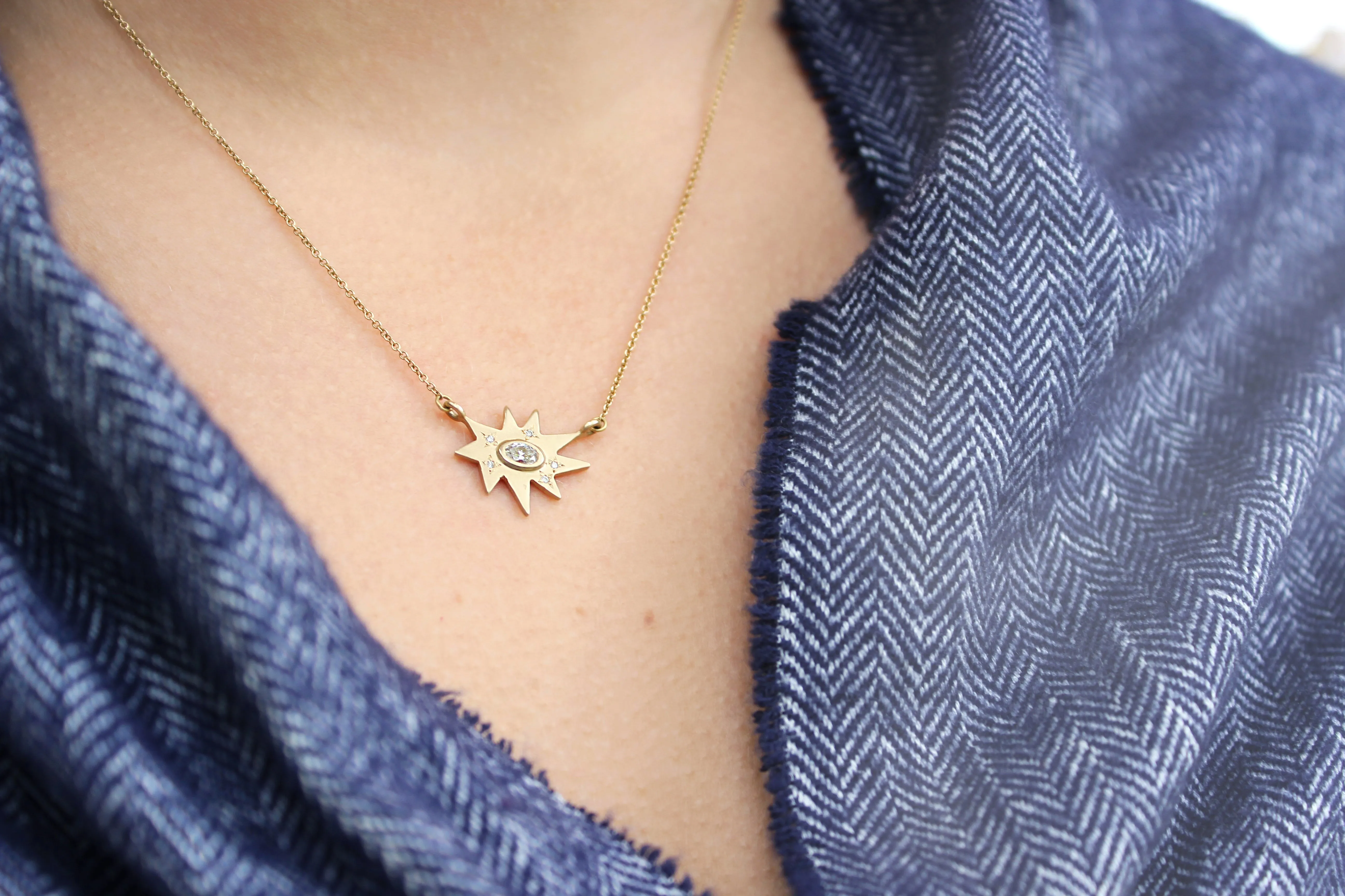 Gold Midi KAPOW! Necklace: Ruby