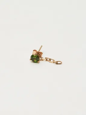 Gold/Peridot Gem Stud