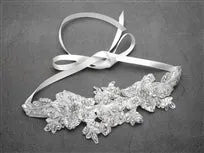 Gorgeous Crystal & Lace Applique Bridal Headband