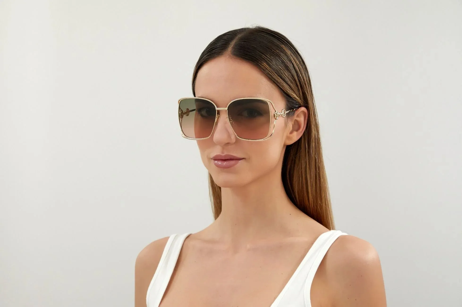 Gucci Sunglasses GOLD Horse Bit GG1020S-001 SS24