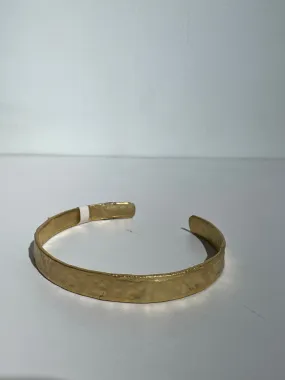 Hammered matte Gold Cuff