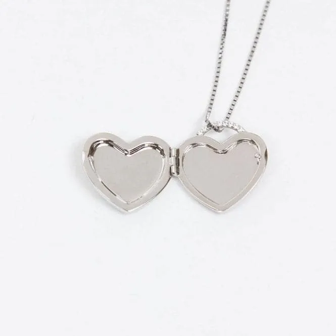 Heart Cubic Zirconia Pave Locket Pendant P4898C