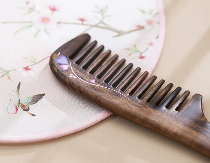 Hearts & Dewdrops Hair Comb