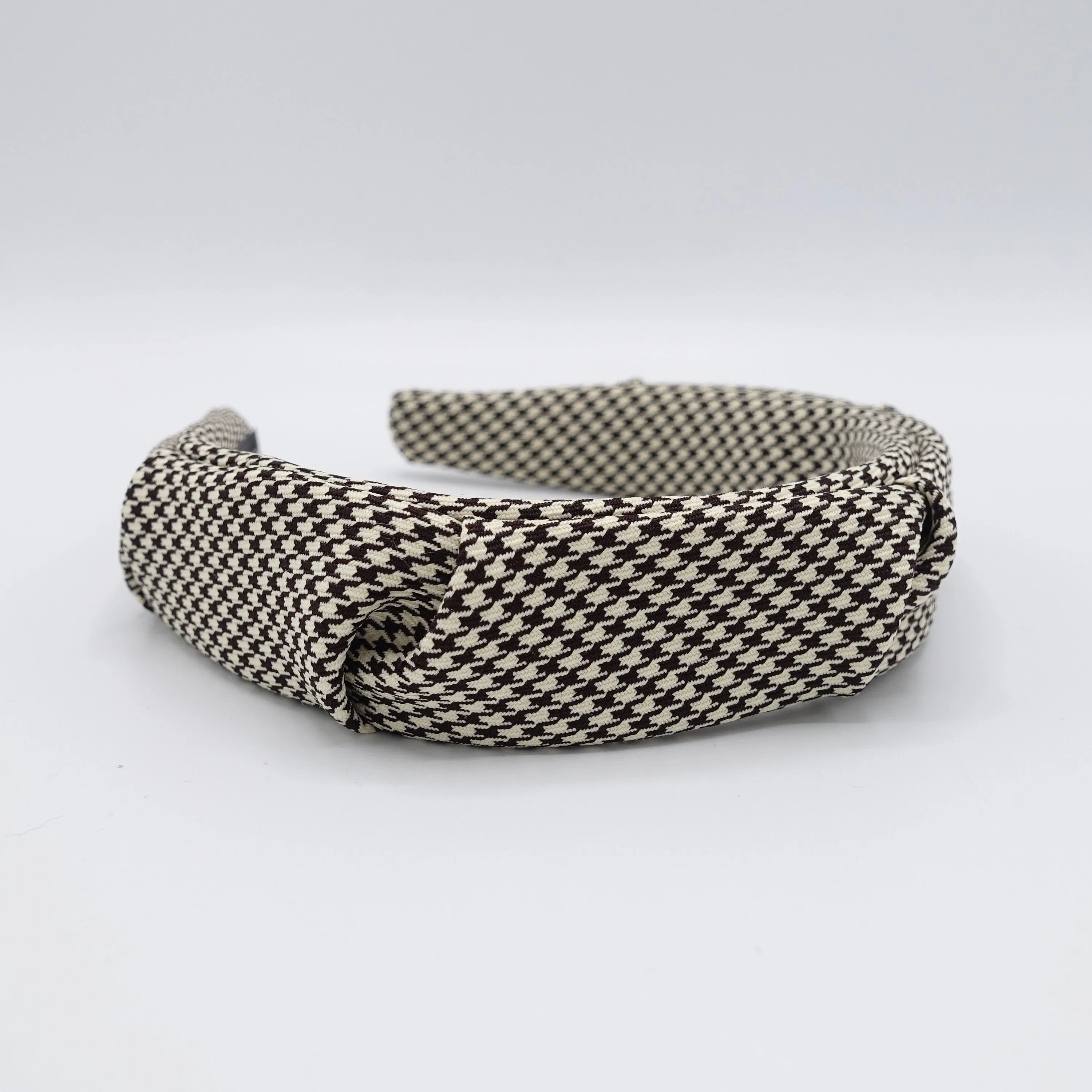 houndstooth headband, pleated headband, stylish headband for women