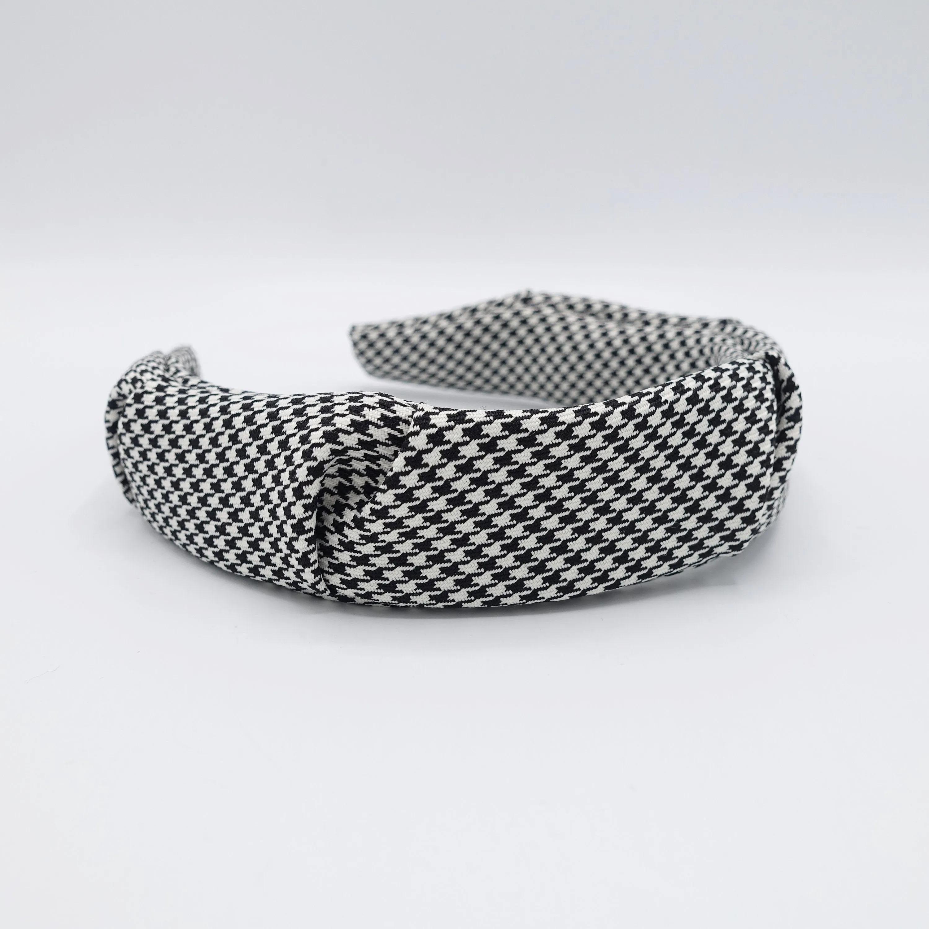 houndstooth headband, pleated headband, stylish headband for women