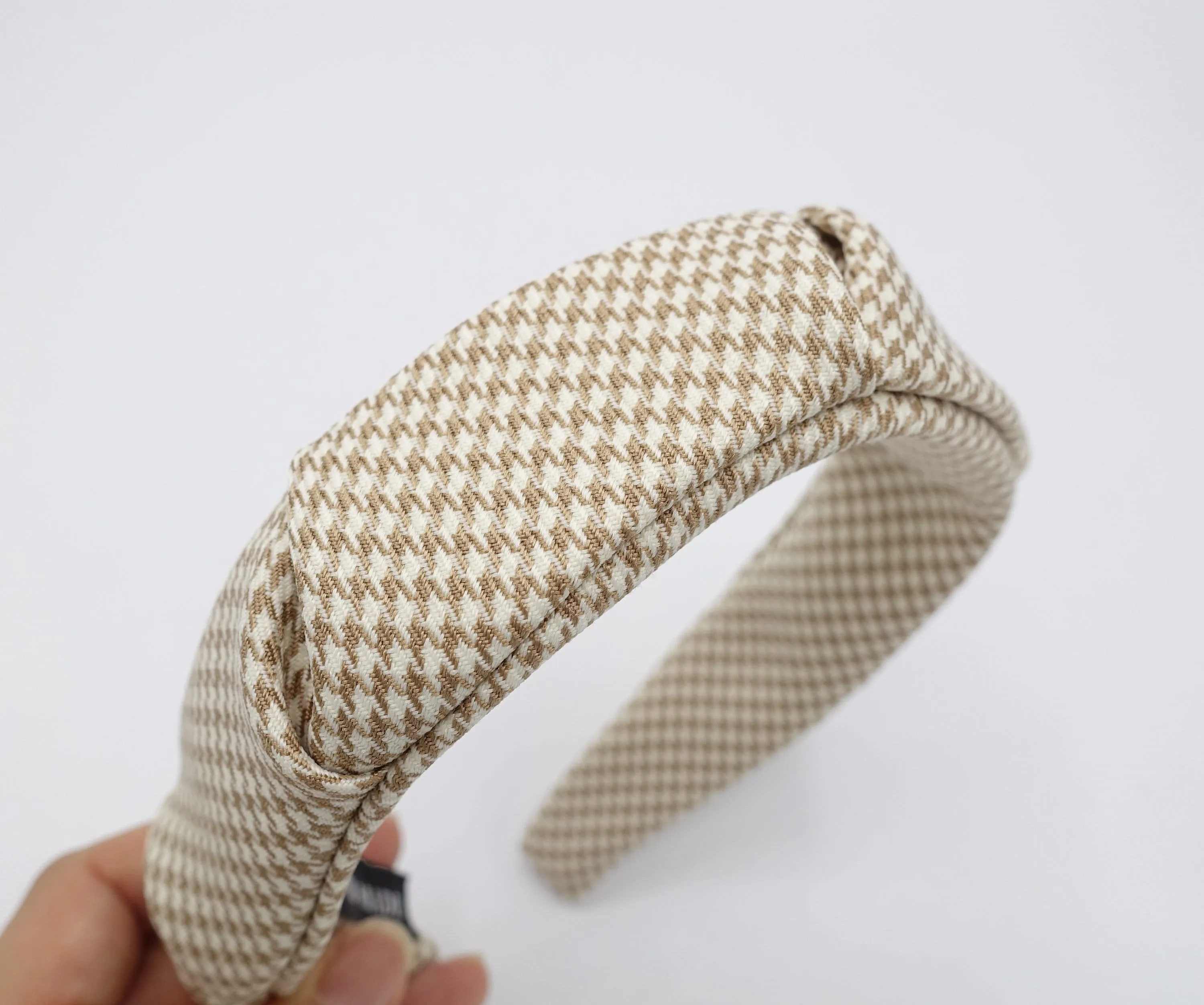 houndstooth headband, pleated headband, stylish headband for women