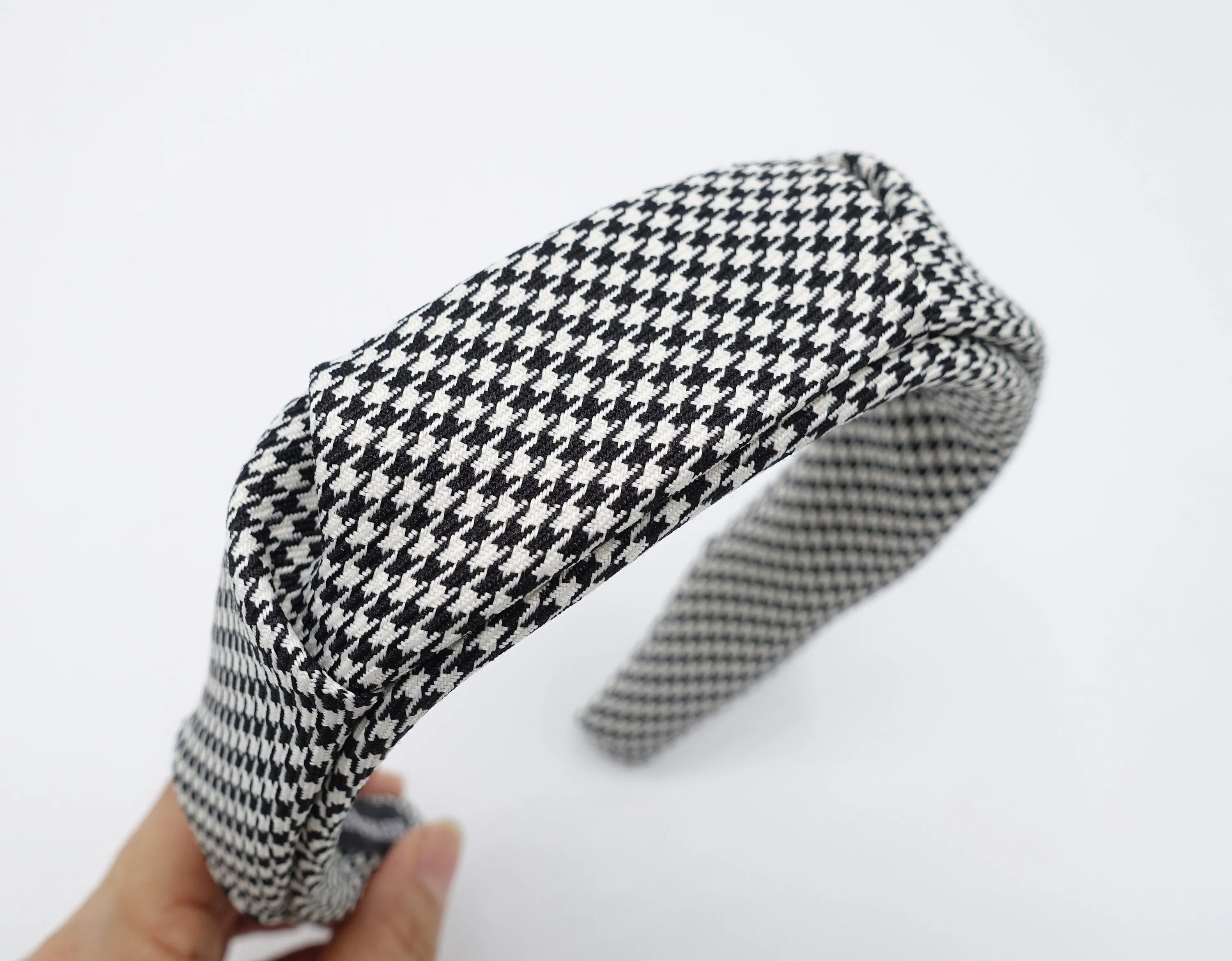 houndstooth headband, pleated headband, stylish headband for women