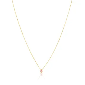 Ines Raindrop Necklace Pink