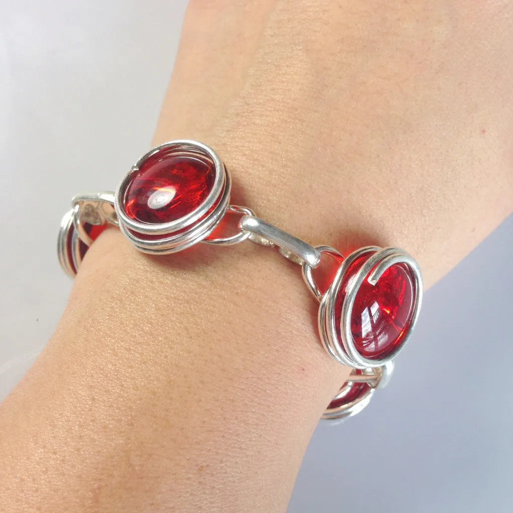 Infinity Bracelet - Crystal Red