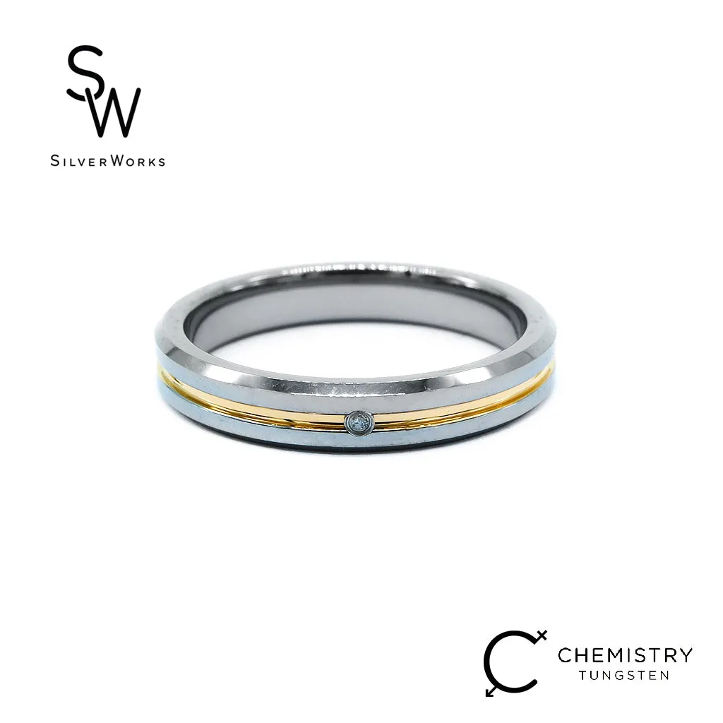 Izumi Two-Tone Tungsten Wedding Ring