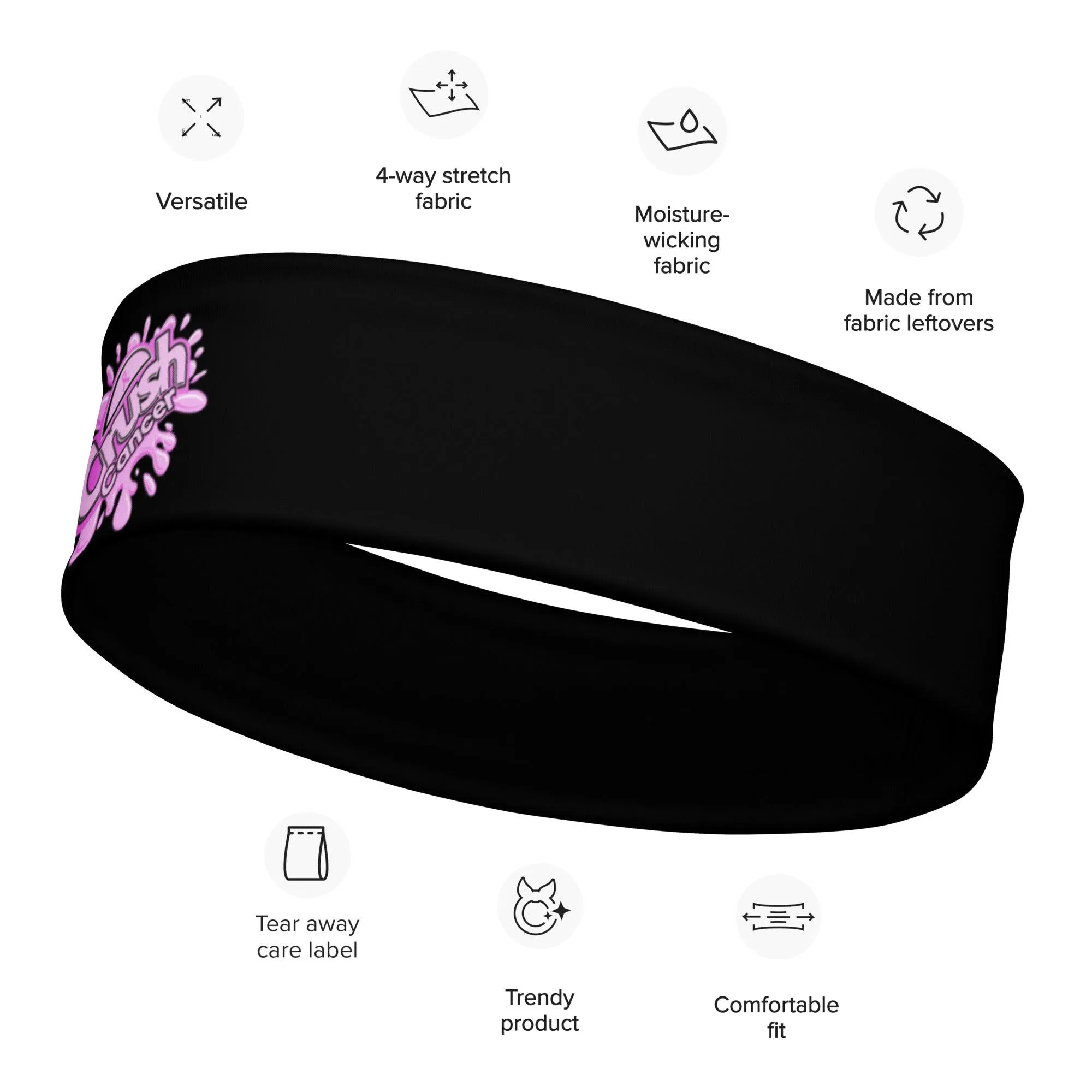 Jogging Headband Crush Cancer Quick Dry Sports Sweatband