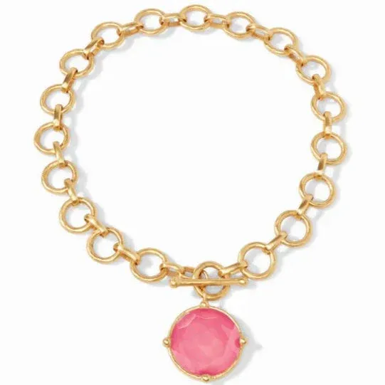 Julie Vos Honeybee Statement Necklace, Iridescent Ruby Red