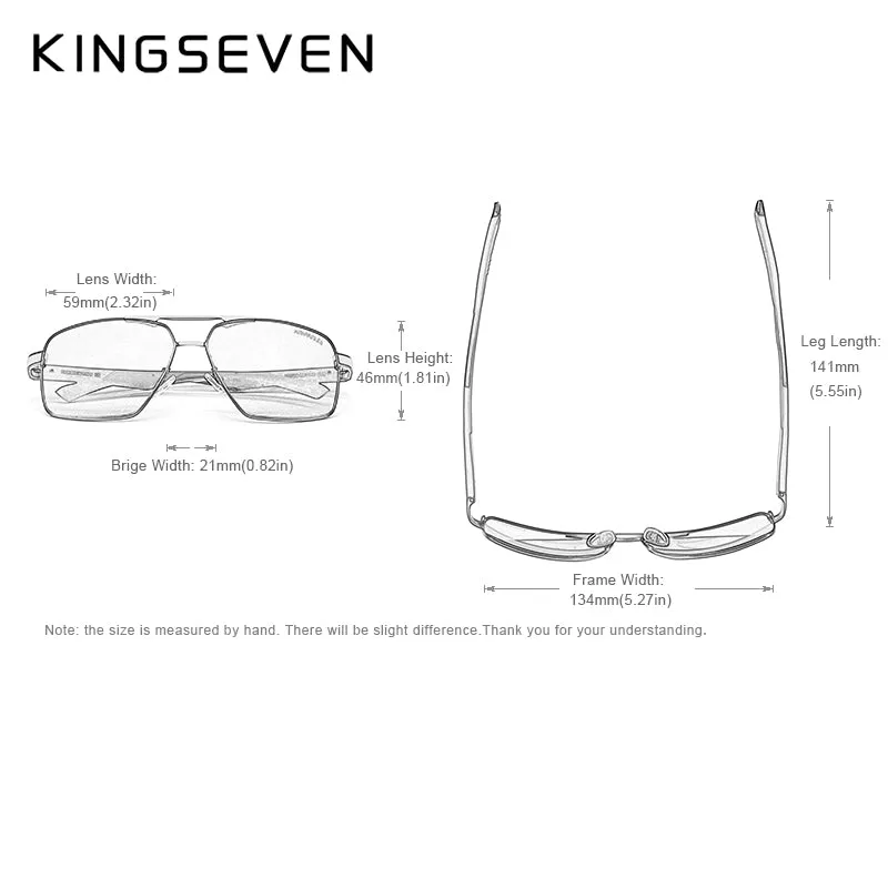 KINGSEVEN  Vintage Style Men's Polarized Aluminum Sunglasses with Modern Flair