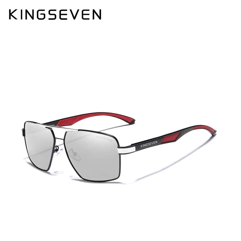 KINGSEVEN  Vintage Style Men's Polarized Aluminum Sunglasses with Modern Flair