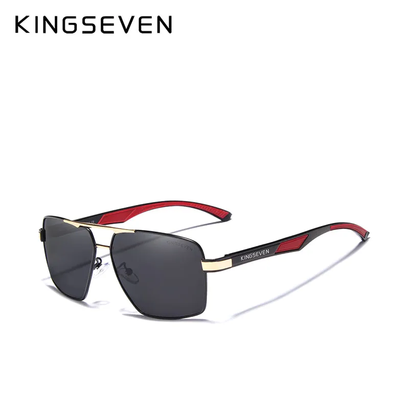 KINGSEVEN  Vintage Style Men's Polarized Aluminum Sunglasses with Modern Flair