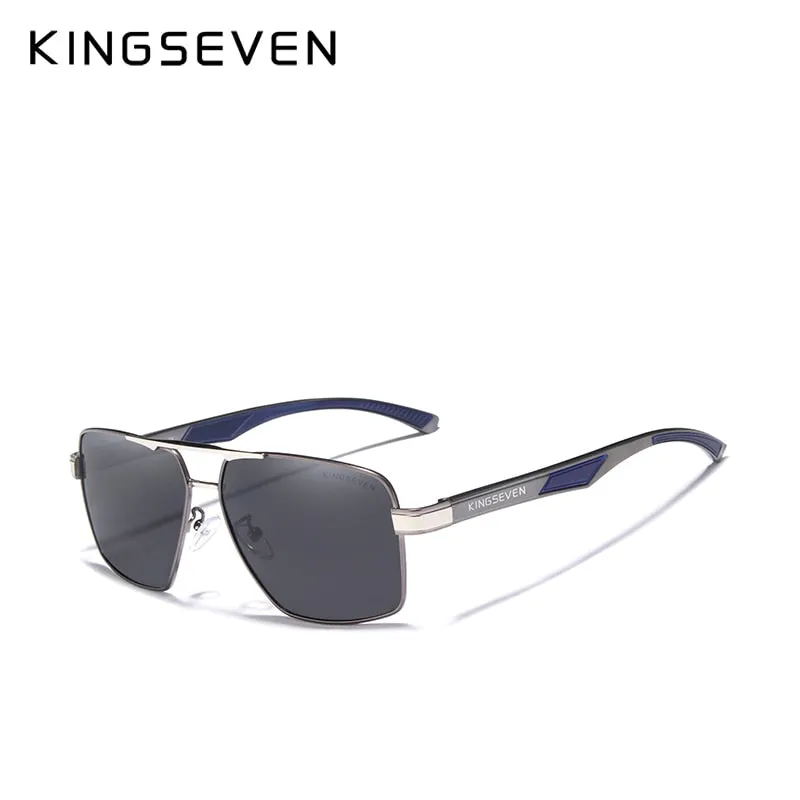 KINGSEVEN  Vintage Style Men's Polarized Aluminum Sunglasses with Modern Flair