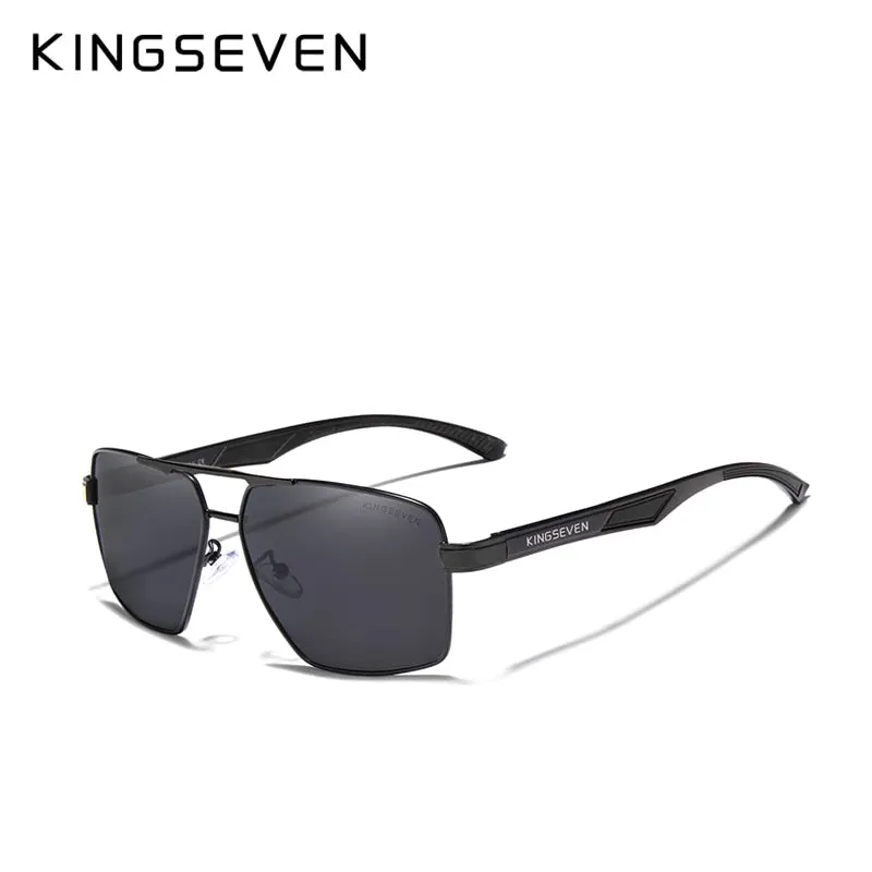 KINGSEVEN  Vintage Style Men's Polarized Aluminum Sunglasses with Modern Flair