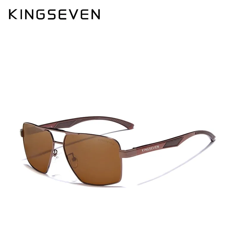 KINGSEVEN  Vintage Style Men's Polarized Aluminum Sunglasses with Modern Flair