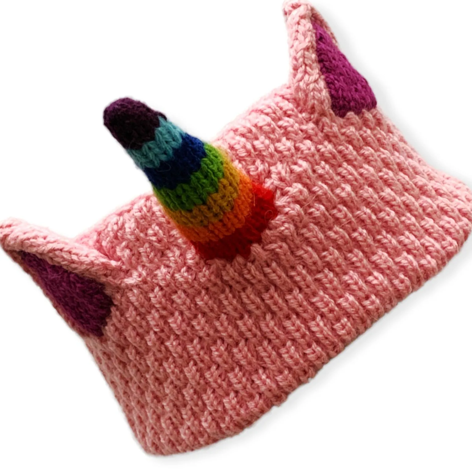 Knit Headband -Unicorn -Pink