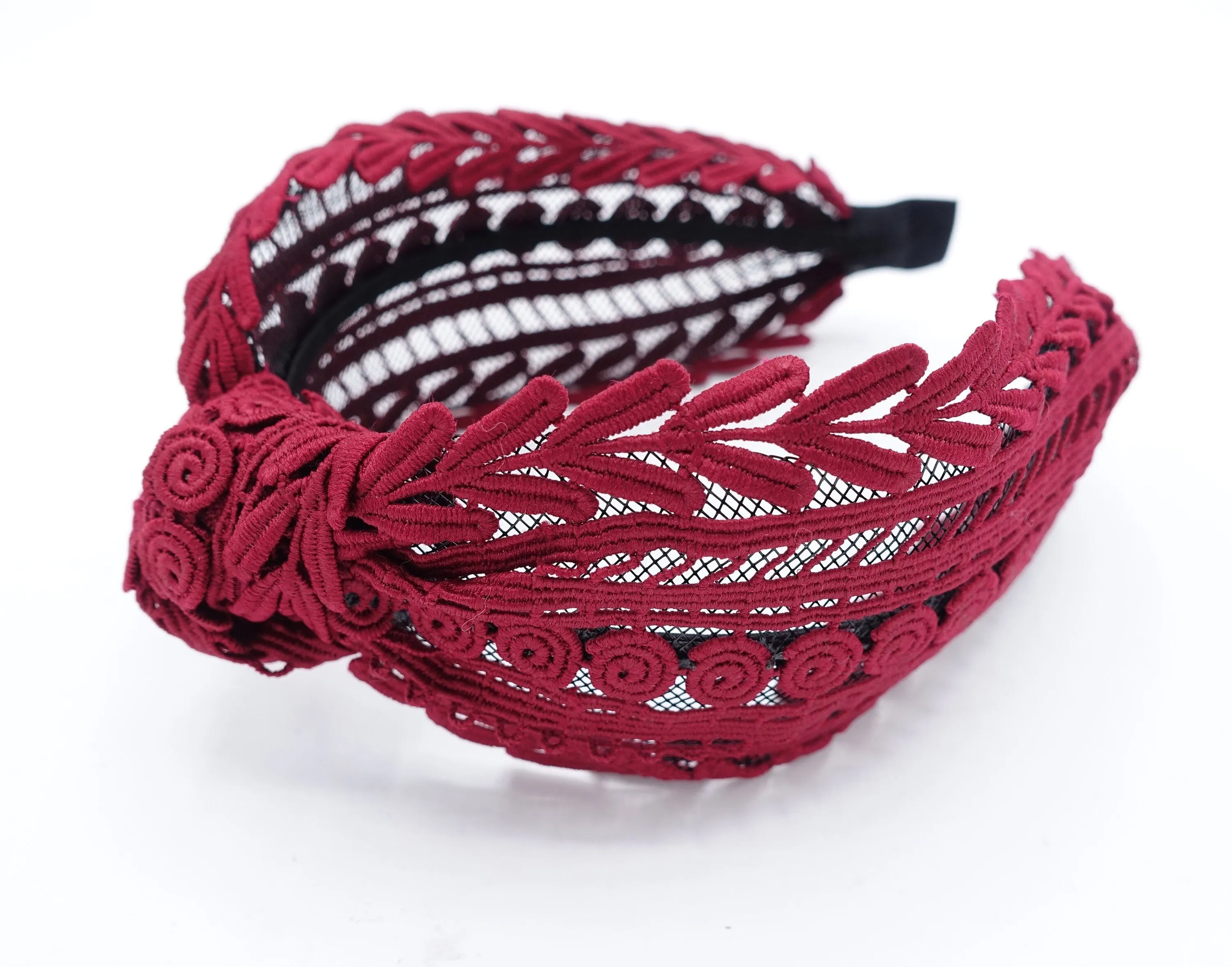 knotted mesh herringbone headband translucent hairband